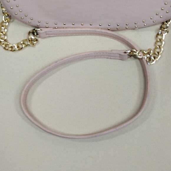 Elegant Studded Gold Light Baby Pink Chain Boho Chick Sheek Crossbody Bag Purse - Picture 14 of 16